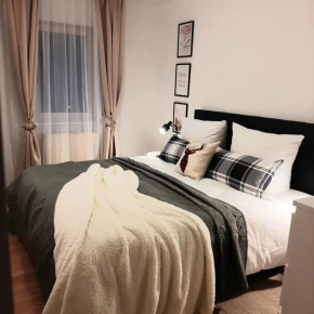 Comfort Apartment - 2 Schlafzimmer - bis 5 Pers - Zentrumnah - Parkplatz - WiFi - Balkon